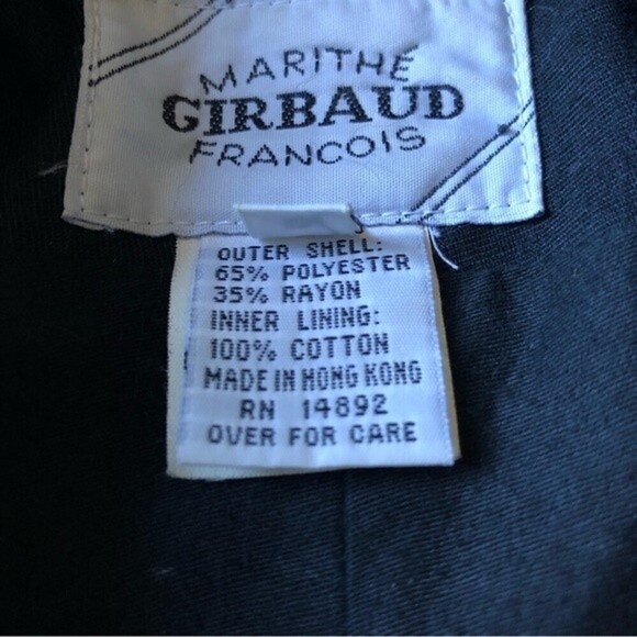 𝅺80s Marithe Francois Girbaud Military Jacket Blazer Black Grunge Mens M - Picture 5 of 13